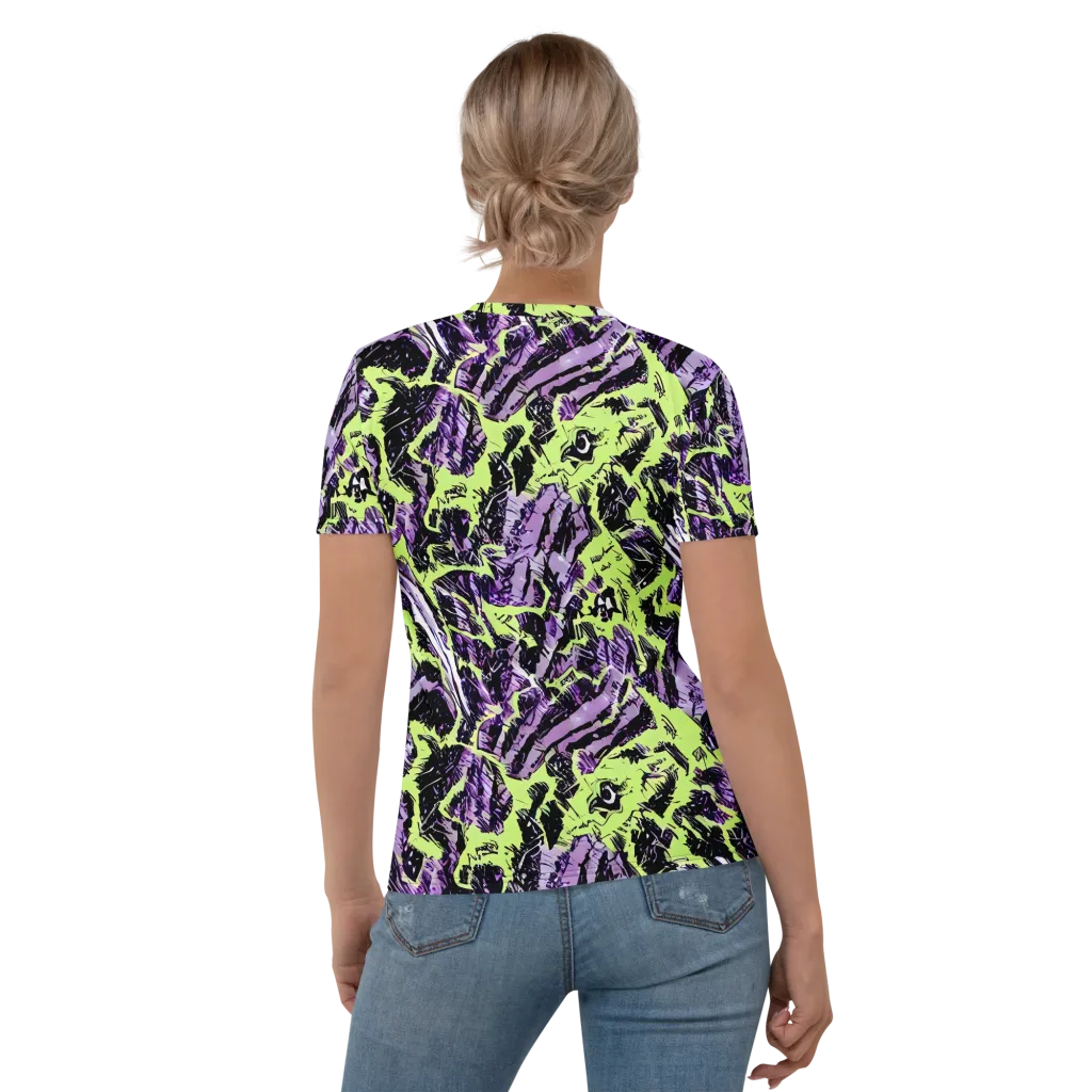 Acid Violet on Women's Crew Neck T-Shirt — Back