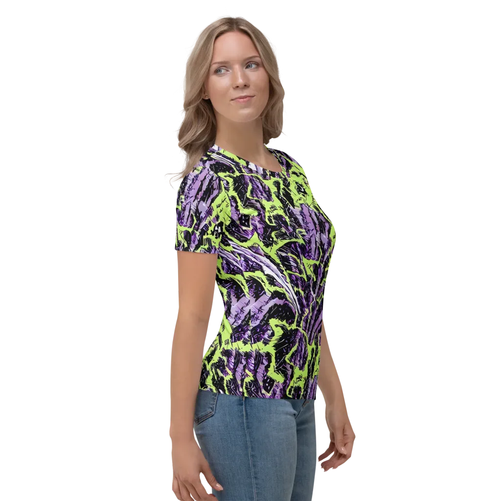 Acid Violet on Women's Crew Neck T-Shirt — Right