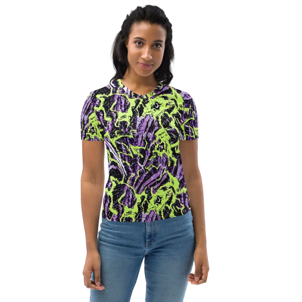 Acid Violet on Women's Crew Neck T-Shirt — Front