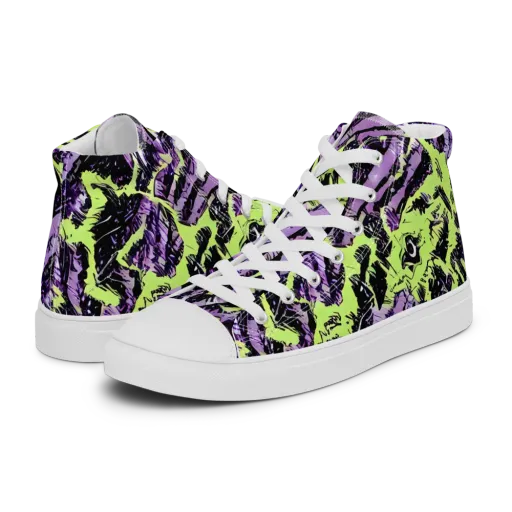 Acid Violet on a Women's High Top Canvas Shoes