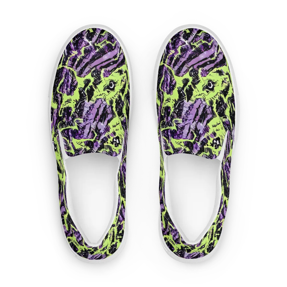Acid Violet on Men's Slip-On Canvas Shoes — Front