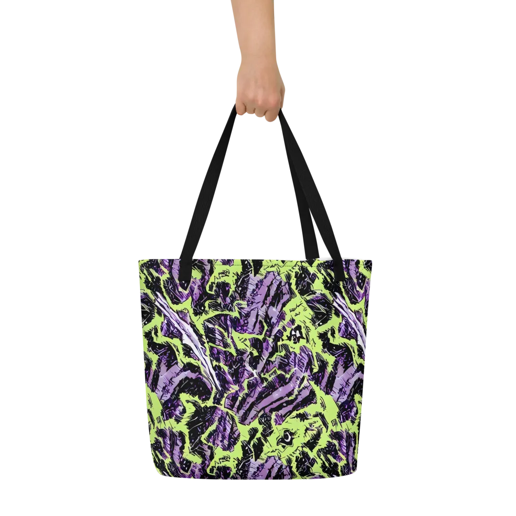 Acid Violet on Large Tote Bag W/ Pocket — Front
