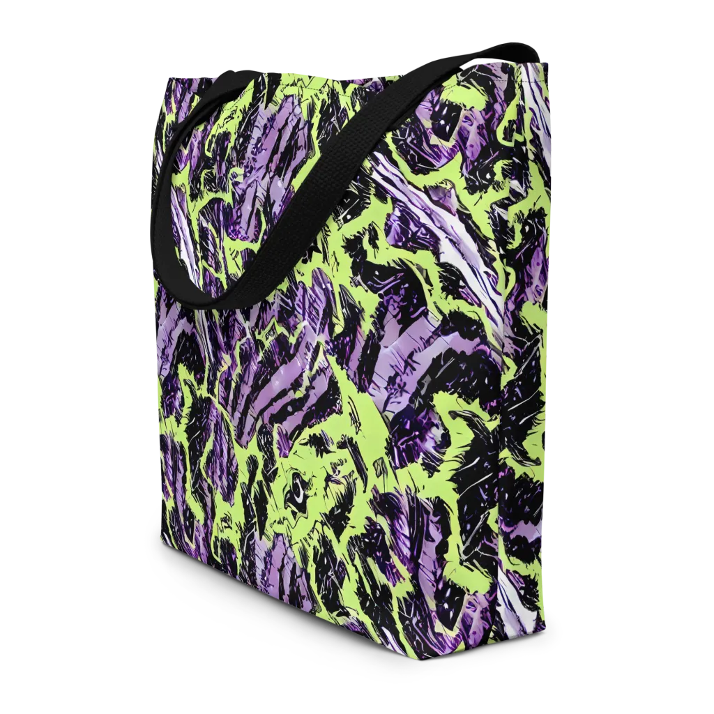 Acid Violet on Large Tote Bag W/ Pocket — Front