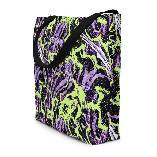 Acid Violet on a Large Tote Bag W/ Pocket