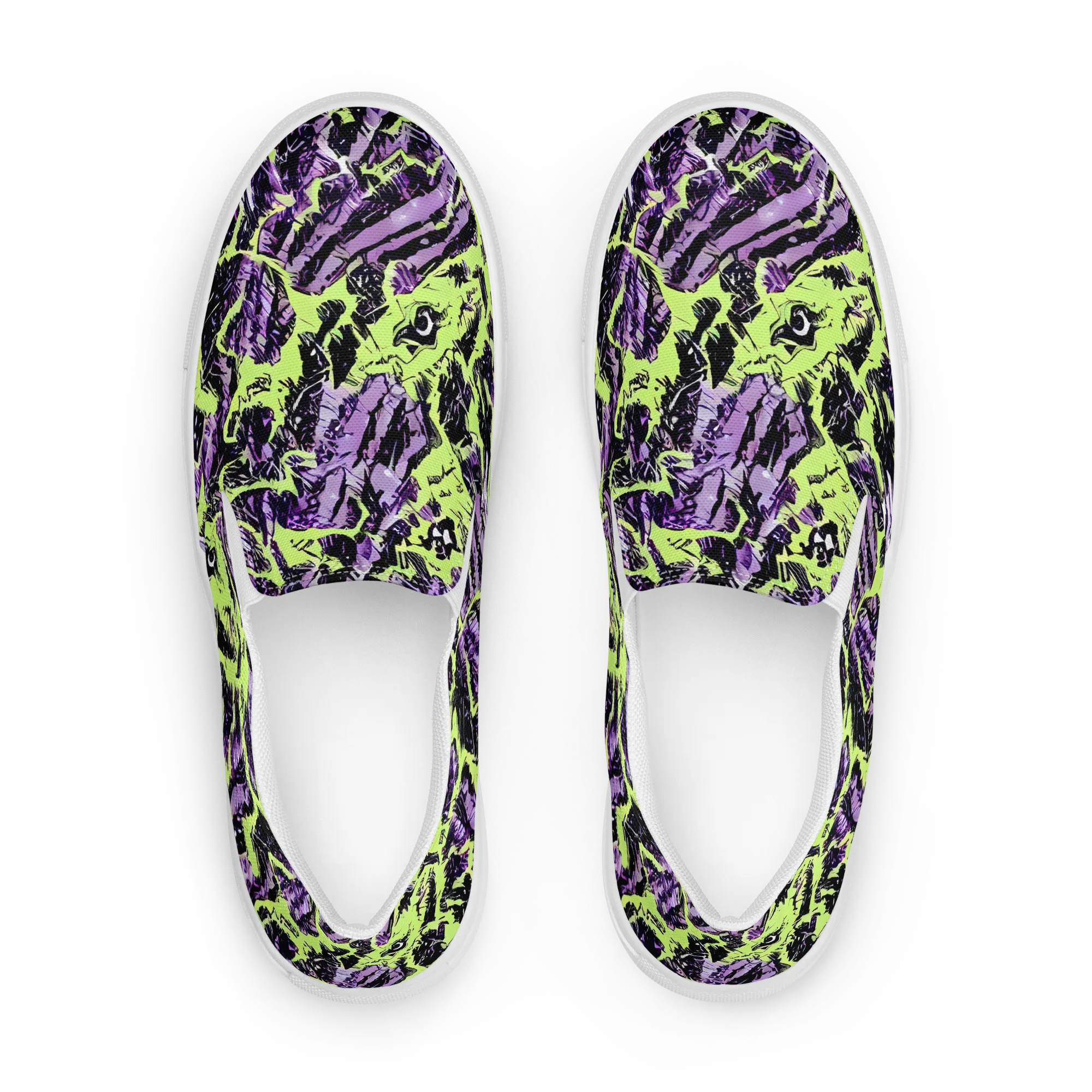 Acid Violet on Women's Slip-On Canvas Shoes — Front