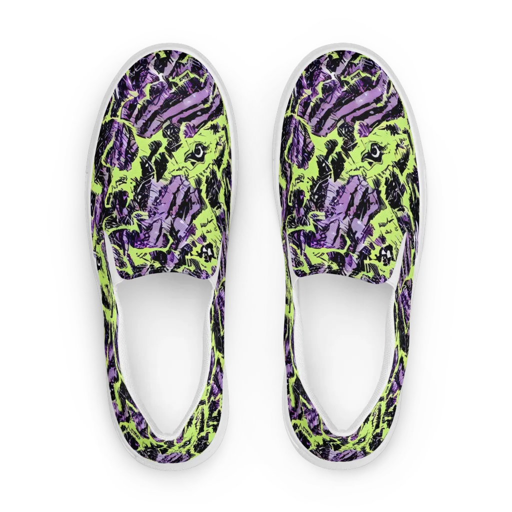 Acid Violet on Women's Slip-On Canvas Shoes — Front