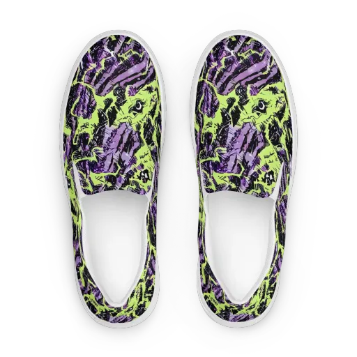 Acid Violet on a Women's Slip-On Canvas Shoes