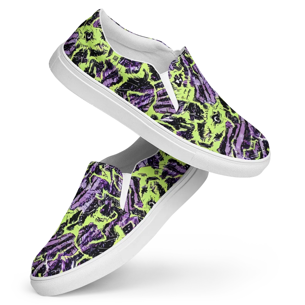 Acid Violet on Women's Slip-On Canvas Shoes — Front
