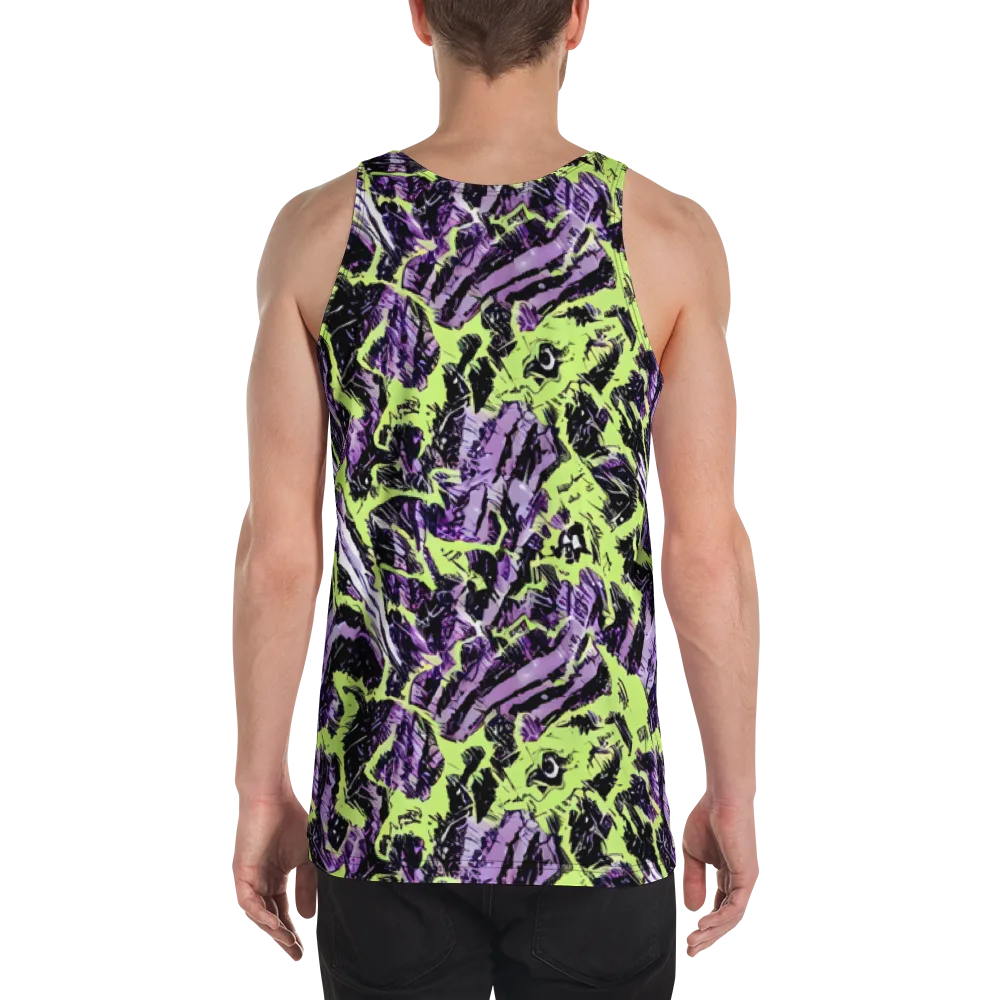 Acid Violet on Men's Tank Top — Back