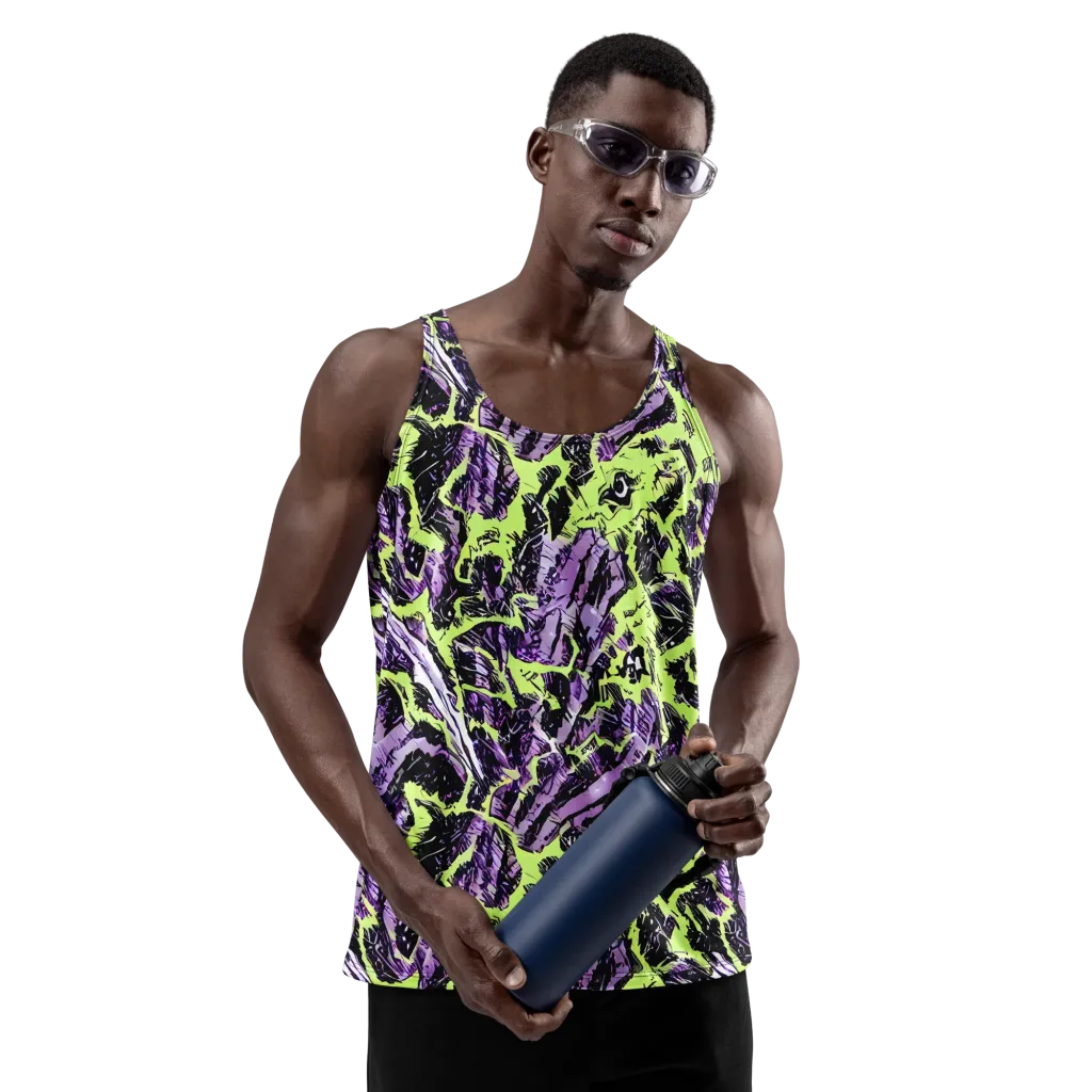 Acid Violet on Men's Tank Top — Front