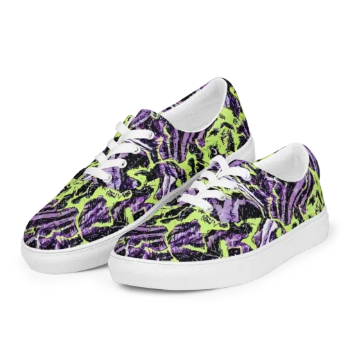 Acid Violet on a Men's Lace-Up Canvas Shoes