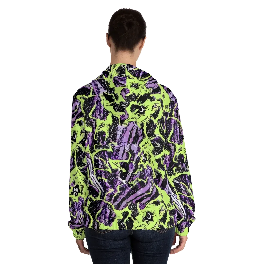 Acid Violet on Women's Full-Zip Hoodie — Back On Person