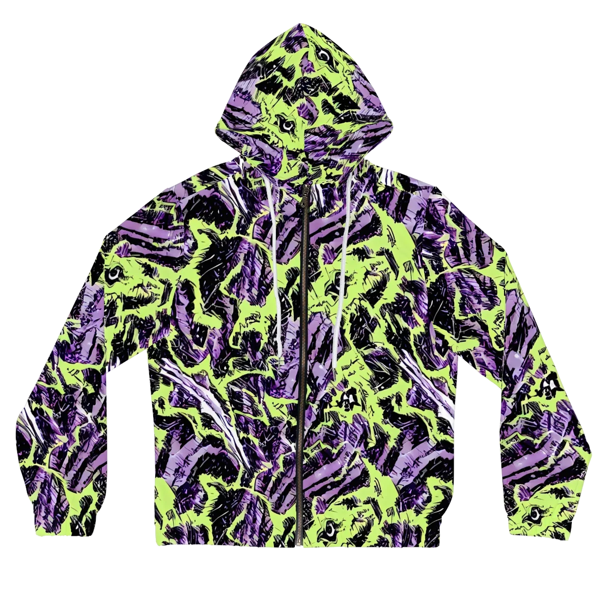 Acid Violet on Women's Full-Zip Hoodie — Front
