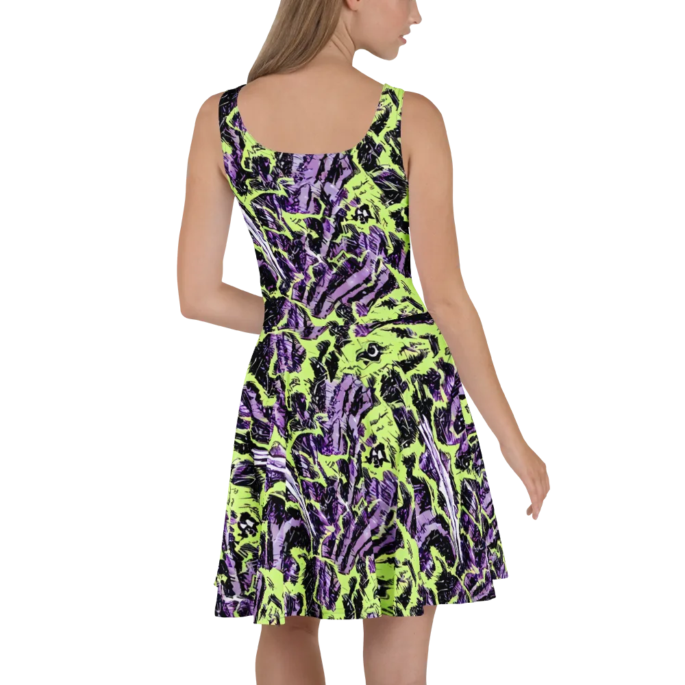 Acid Violet on Skater Dress — Back