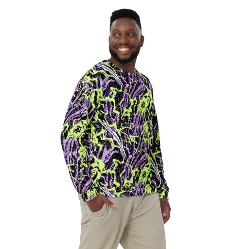 Acid Violet on a Sweatshirt