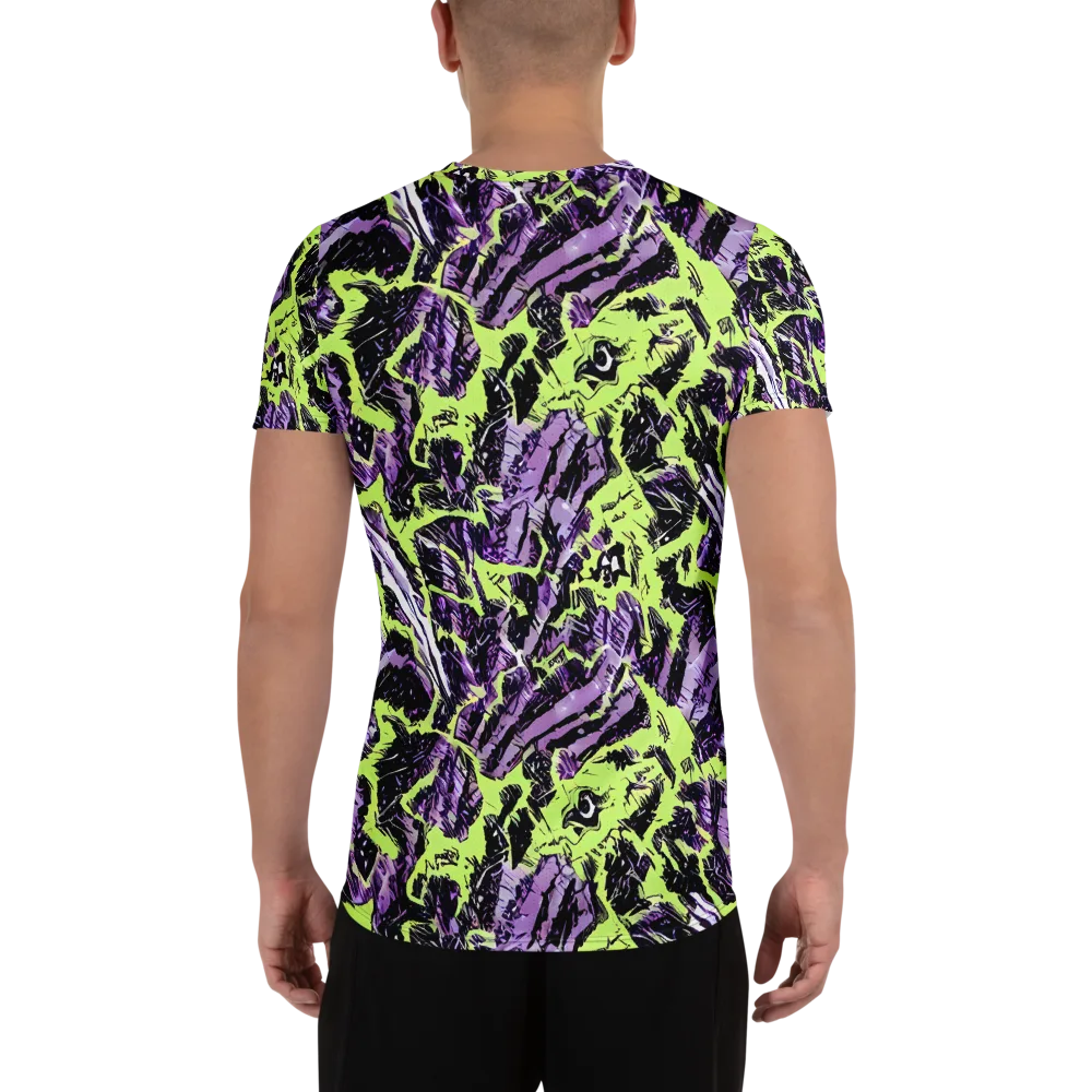 Acid Violet on Men's Athletic T-Shirt — Back