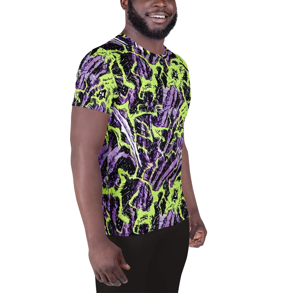 Acid Violet on Men's Athletic T-Shirt — Right