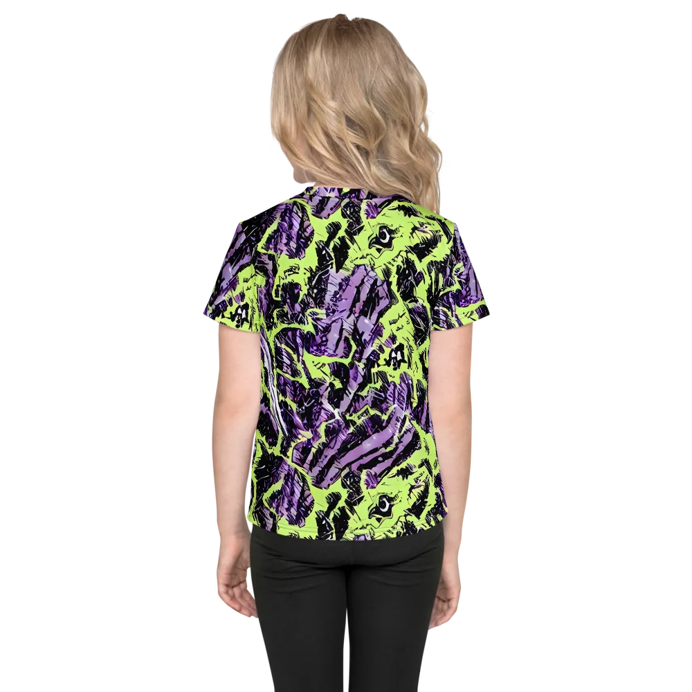 Acid Violet on Kids Crew Neck T-Shirt — Back