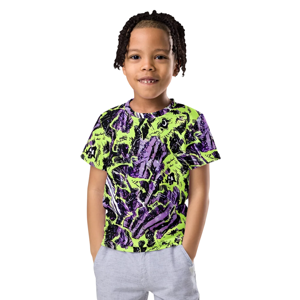 Acid Violet on Kids Crew Neck T-Shirt — Front