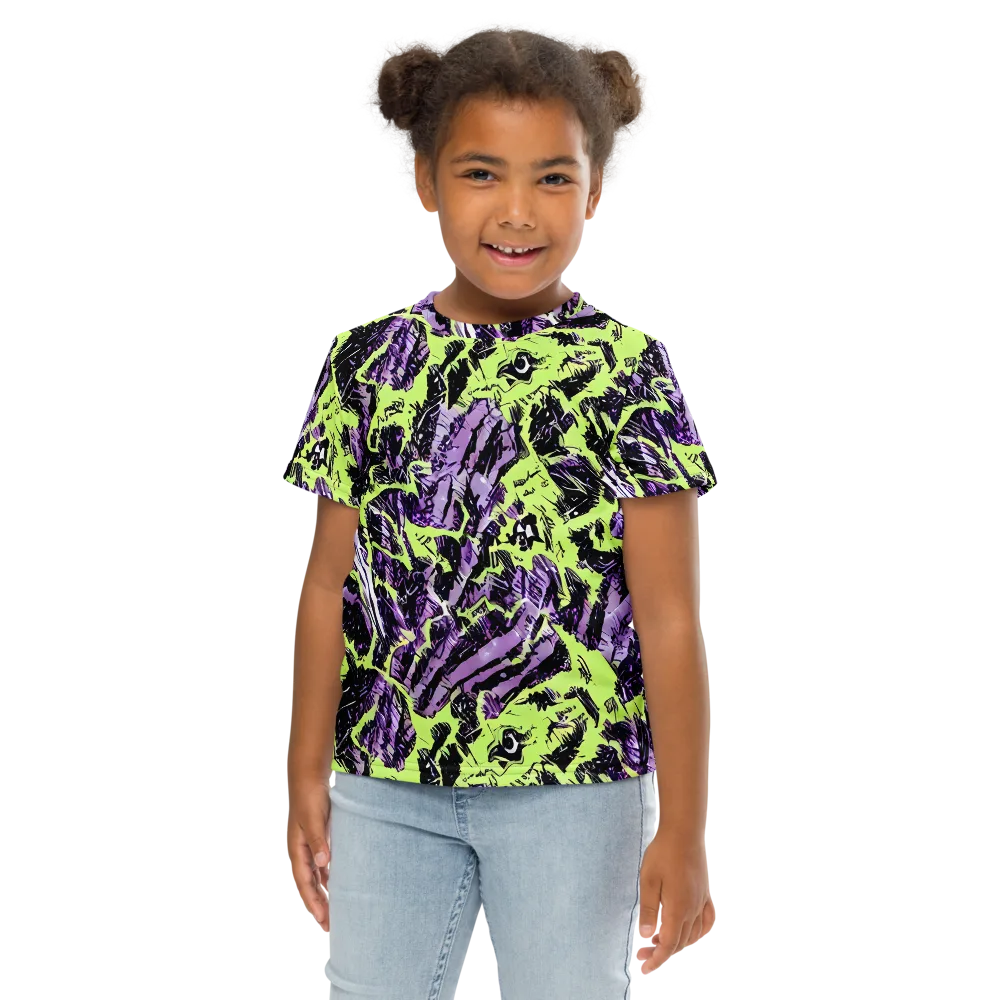 Acid Violet on Kids Crew Neck T-Shirt — Front