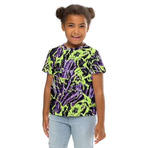 Acid Violet on a Kids Crew Neck T-Shirt
