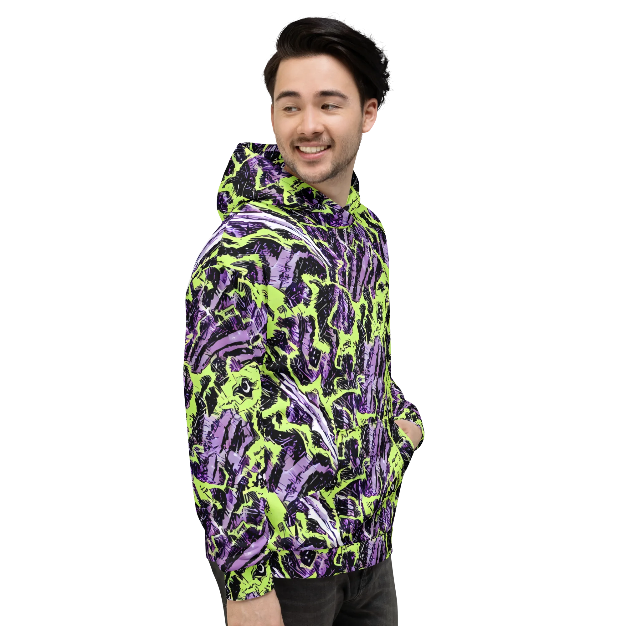 Acid Violet on Hoodie — Right