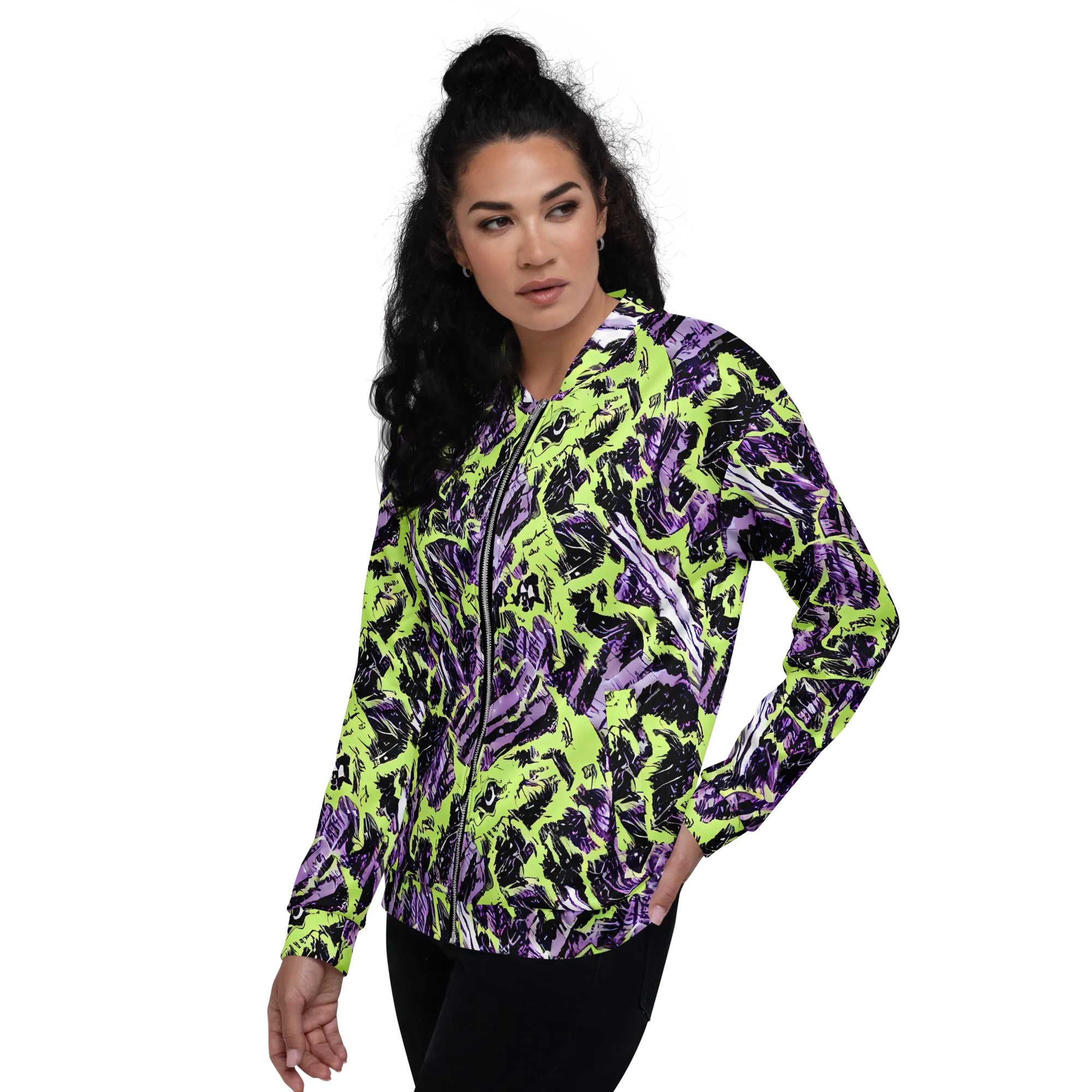 Acid Violet on Bomber Jacket — Left