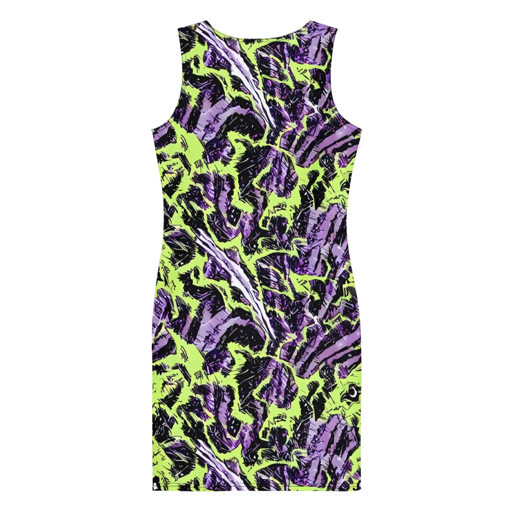 Acid Violet on Bodycon Dress — Back