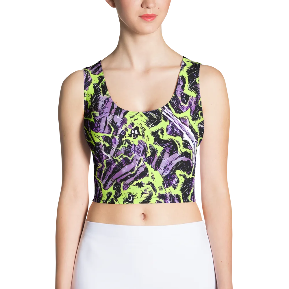 Acid Violet on Crop Top — Front