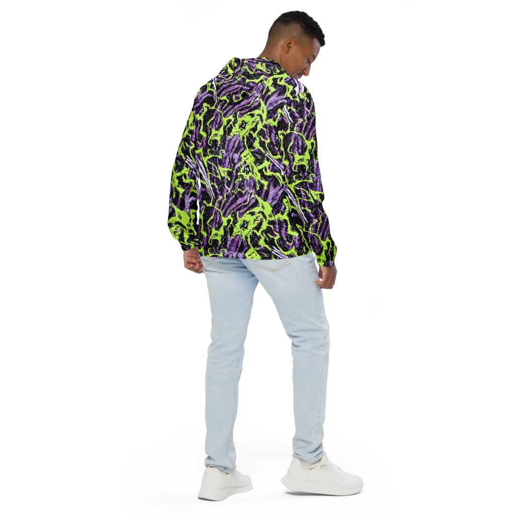 Acid Violet on Men's Windbreaker — Back