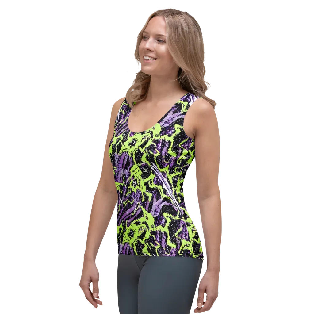 Acid Violet on Women's Tank Top — Left Front