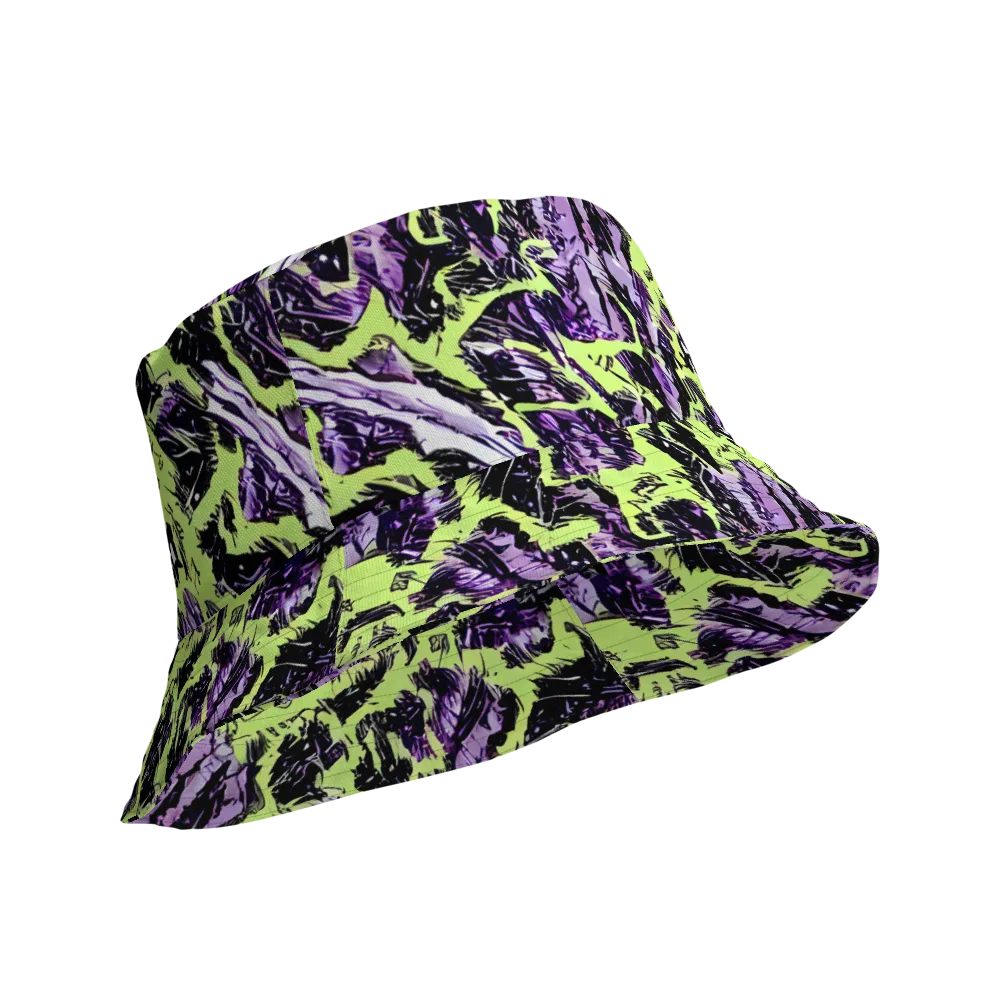 Acid Violet on Reversible Bucket Hat — Product details Outside