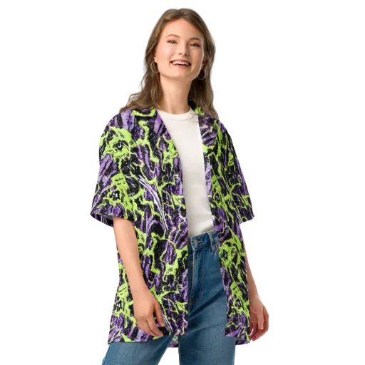 Acid Violet on a Button Shirt