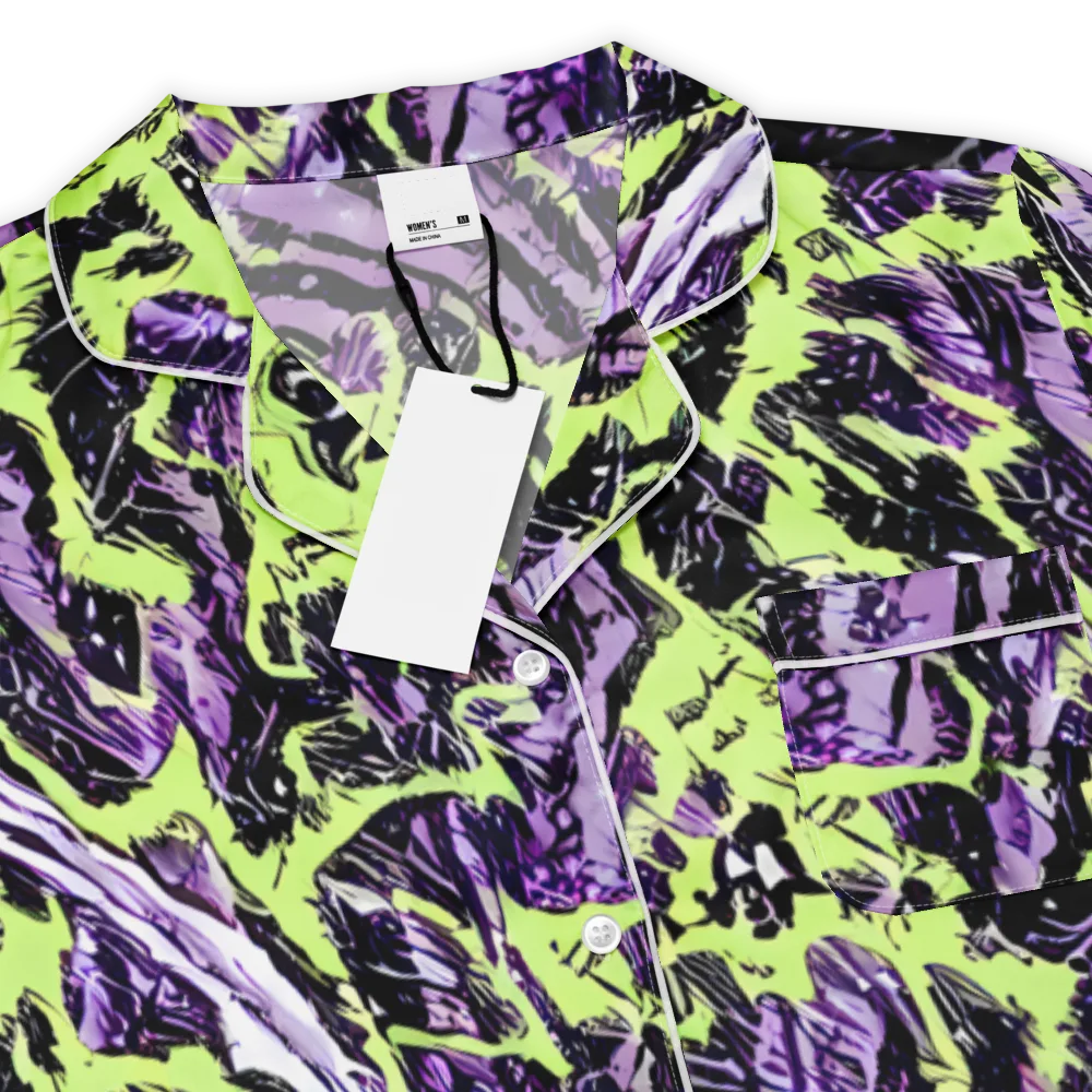 Acid Violet on Women's Short Sleeve Pajama Top — Product details