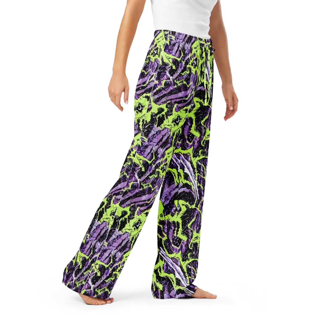 Acid Violet on Women's Pajama Pants — Right Front