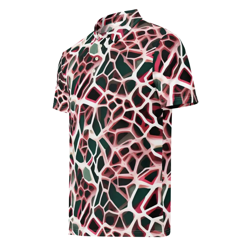 Rose Circuit on Men's Slim Fit Polo Shirt — Left Front