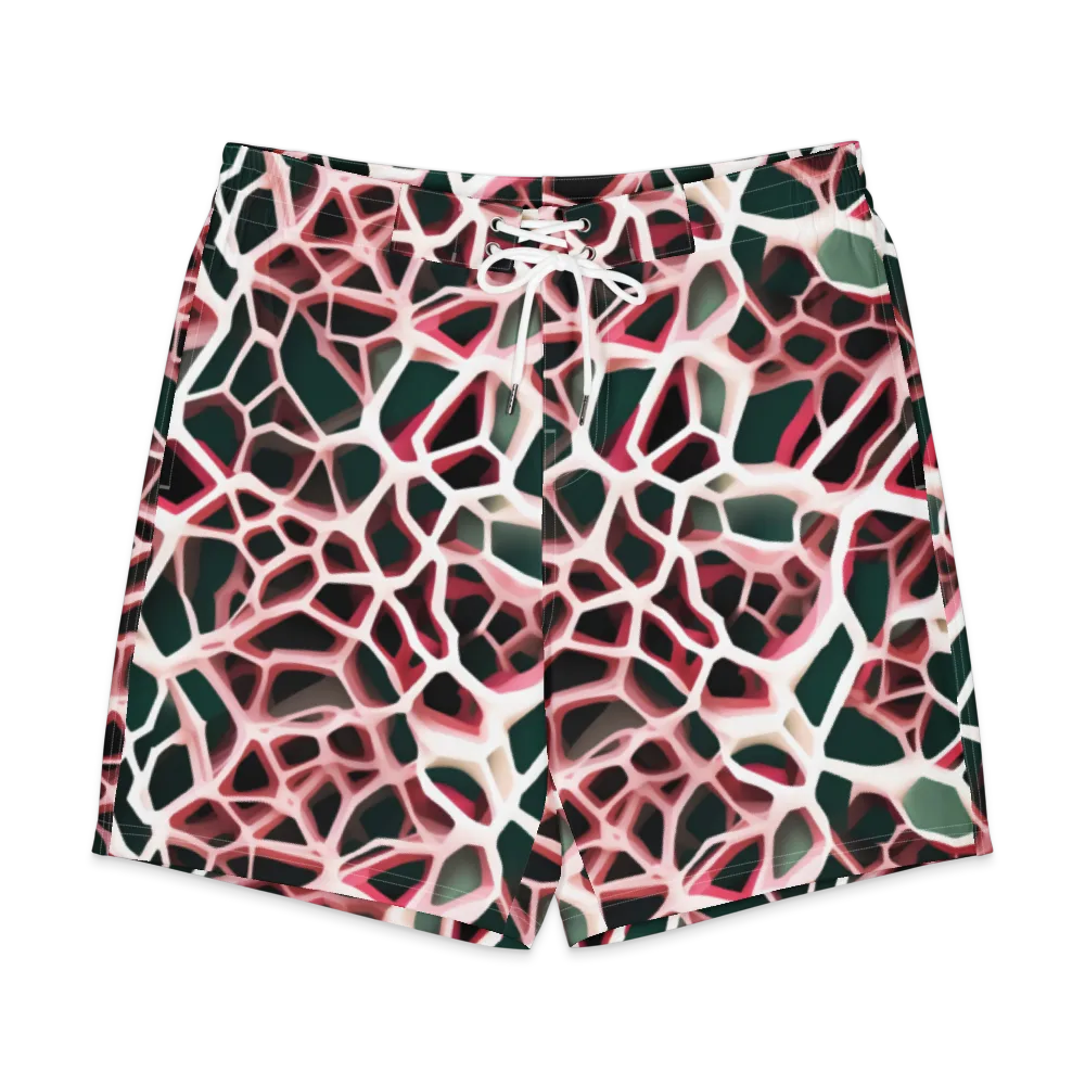 Rose Circuit on Men's Board Shorts — Front