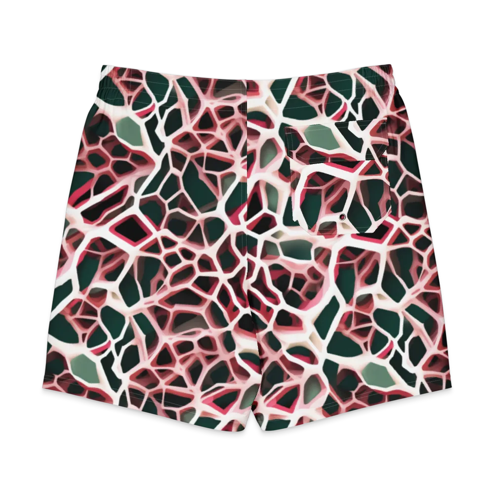 Rose Circuit on Men's Board Shorts — Back