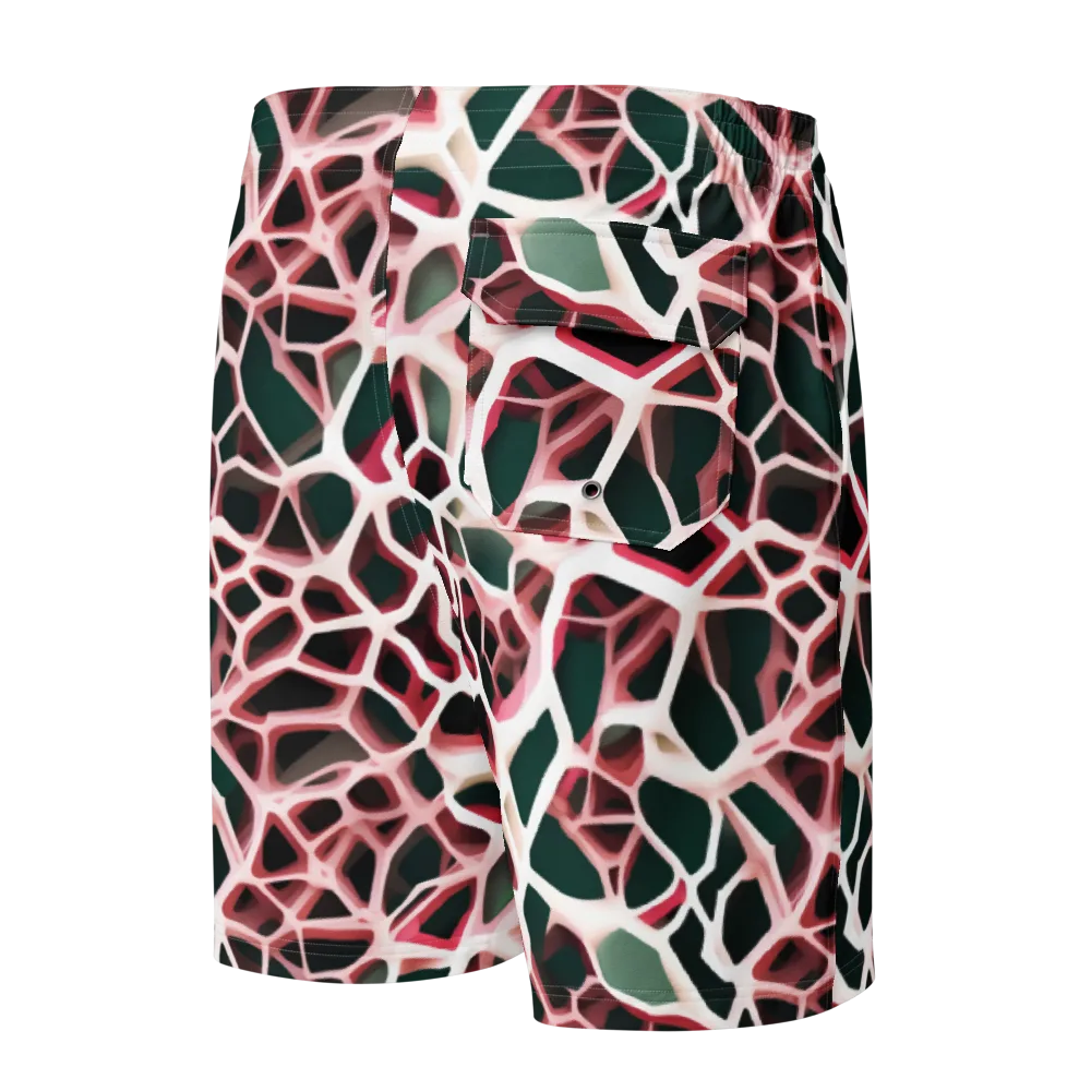 Rose Circuit on Men's Board Shorts — Back