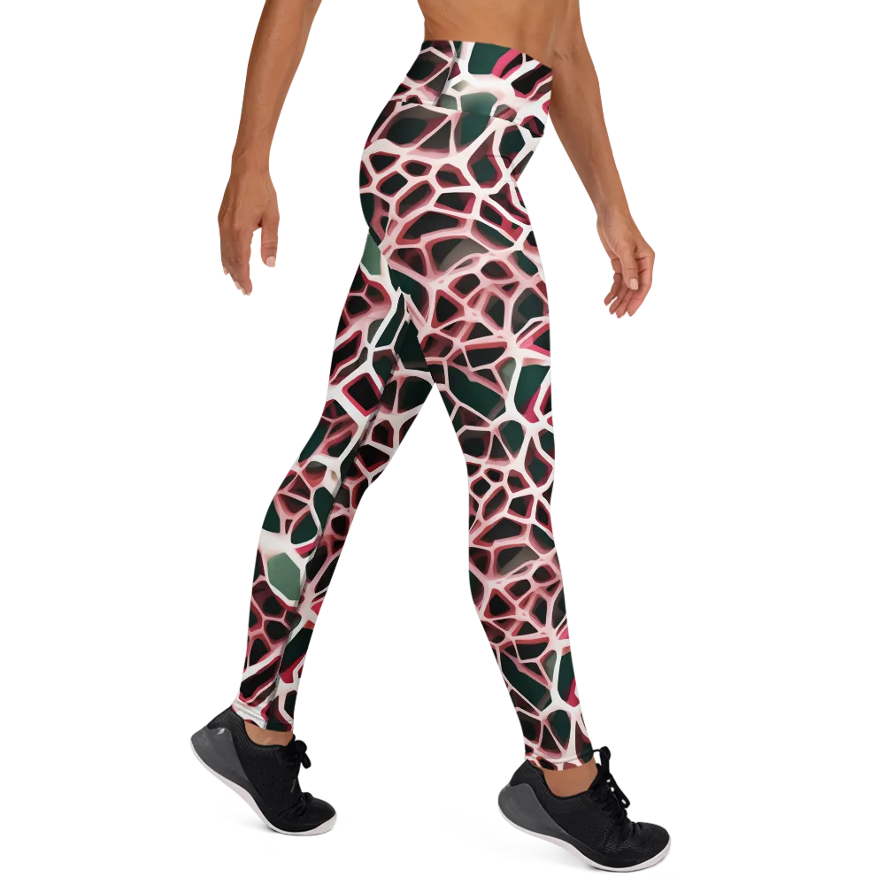 Rose Circuit on Yoga Leggings — Right