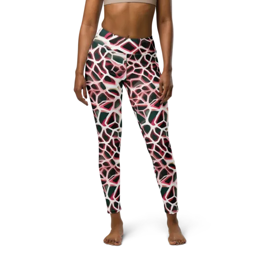 Rose Circuit on a Yoga Leggings