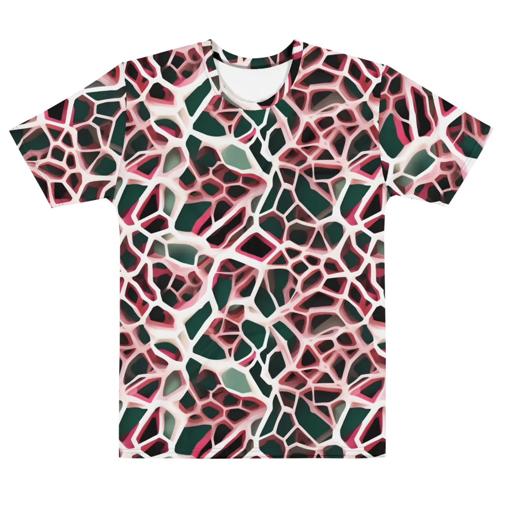 Rose Circuit on Men's Cotton Crew Neck T-Shirt — Front