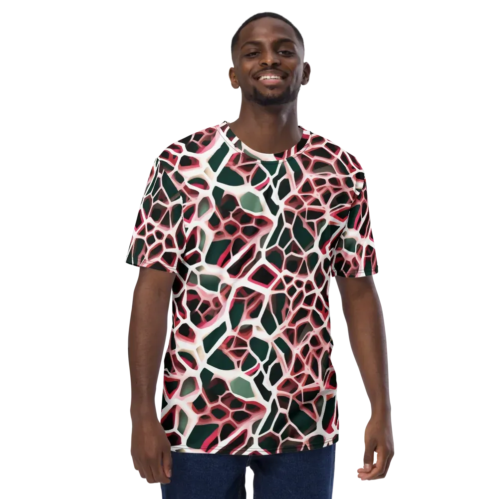 Rose Circuit on Men's Crew Neck T-Shirt — Front