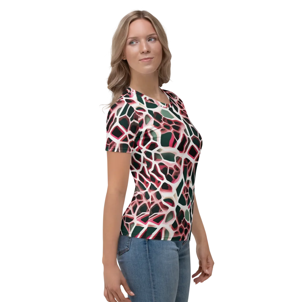 Rose Circuit on Women's Crew Neck T-Shirt — Right