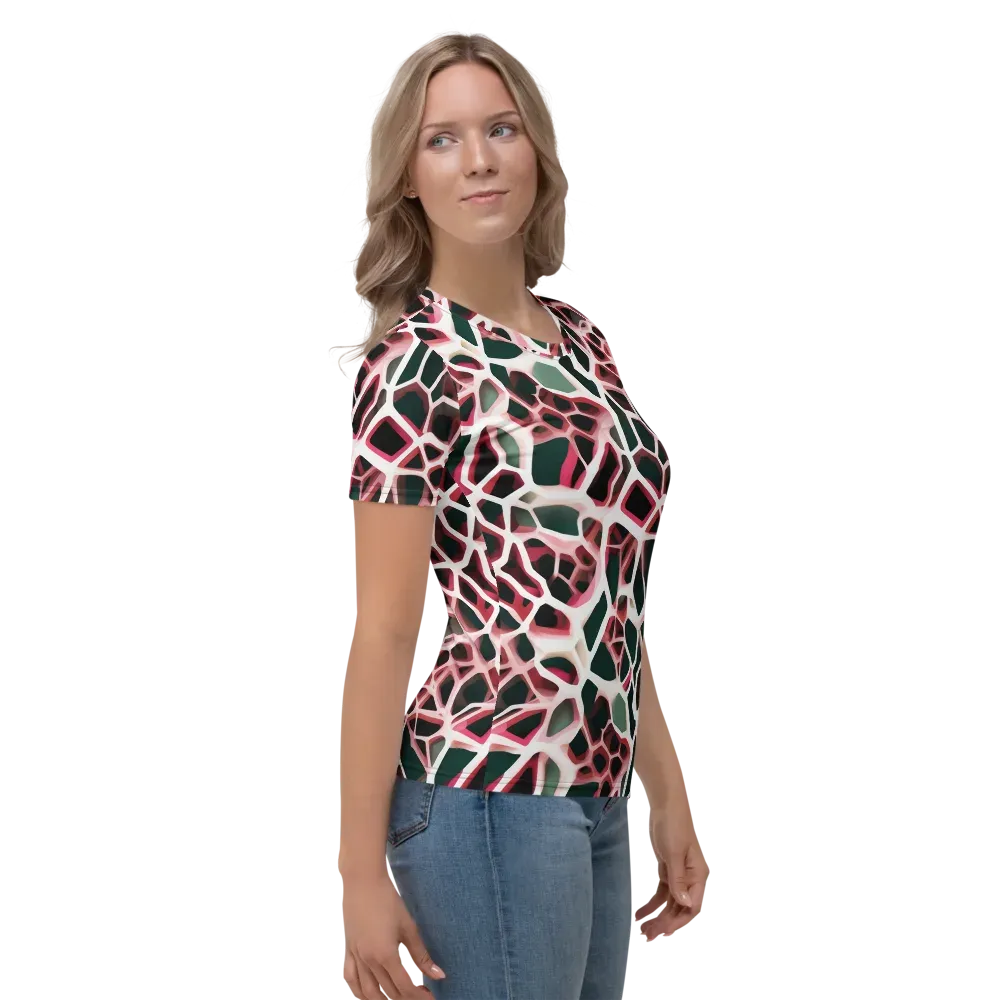 Rose Circuit on Women's Crew Neck T-Shirt — Right