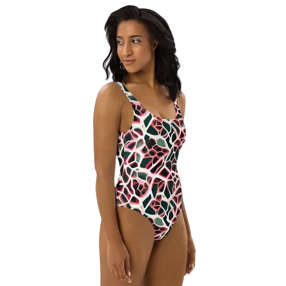 Rose Circuit on One-Piece Swimsuit — Right