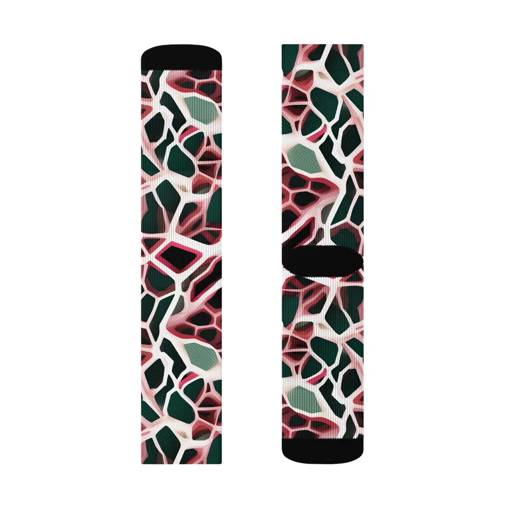 Rose Circuit on Socks — Left Sock