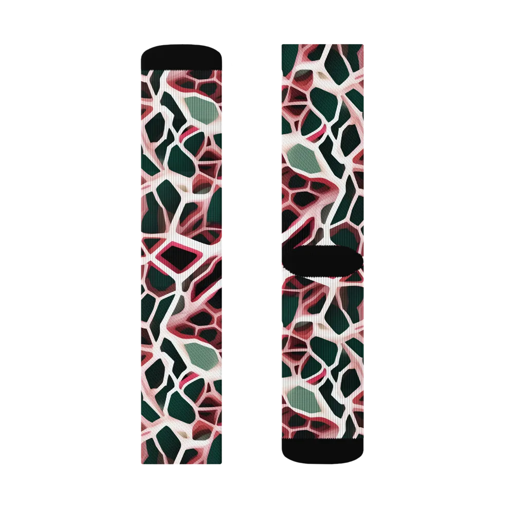 Rose Circuit on Socks — Right Sock