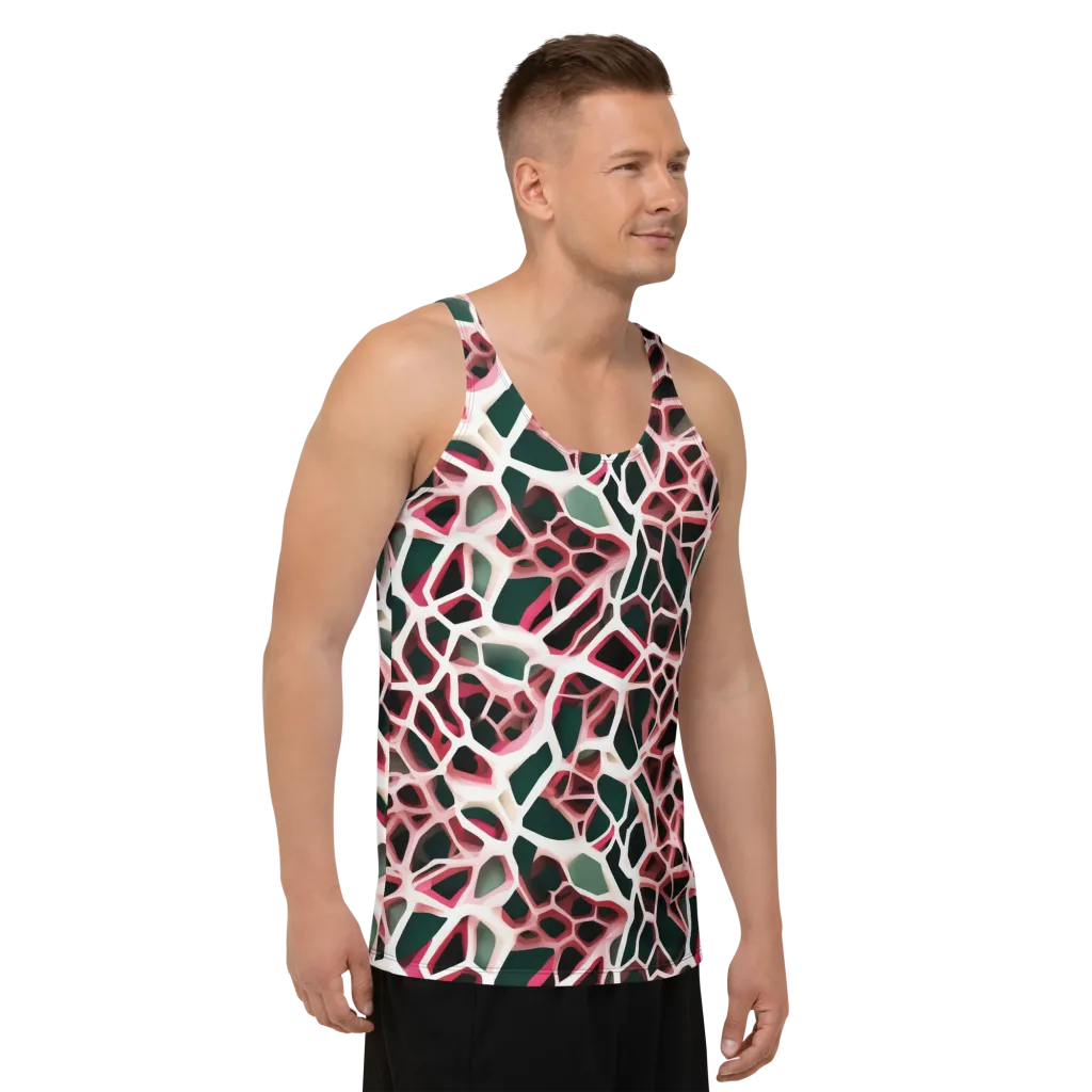 Rose Circuit on Men's Tank Top — Right Front