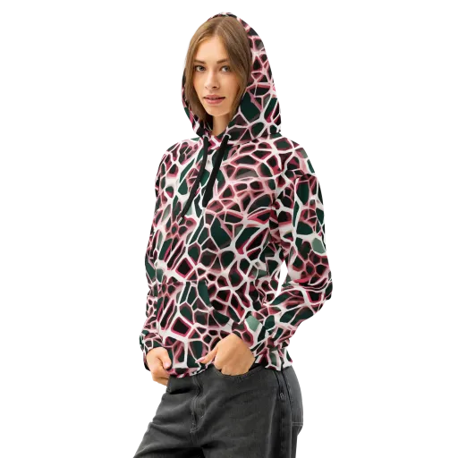 Rose Circuit on a Cotton Hoodie